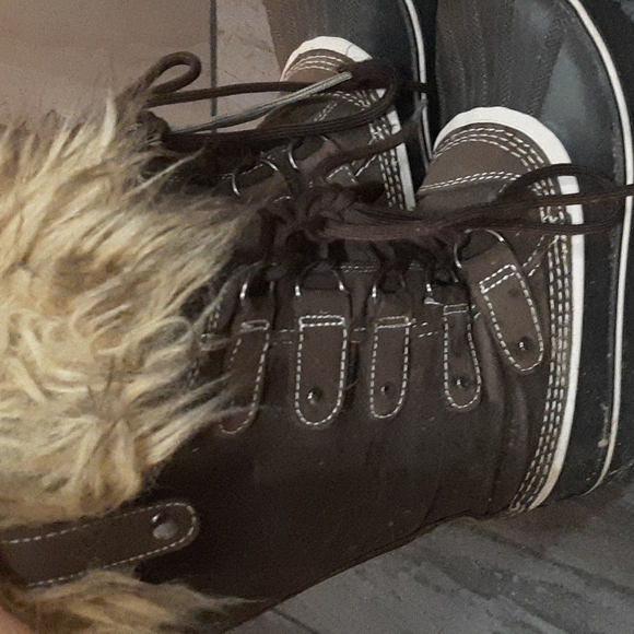 Sorel Joan of Arctic Boots Leather Size 7 - Picture 2 of 5